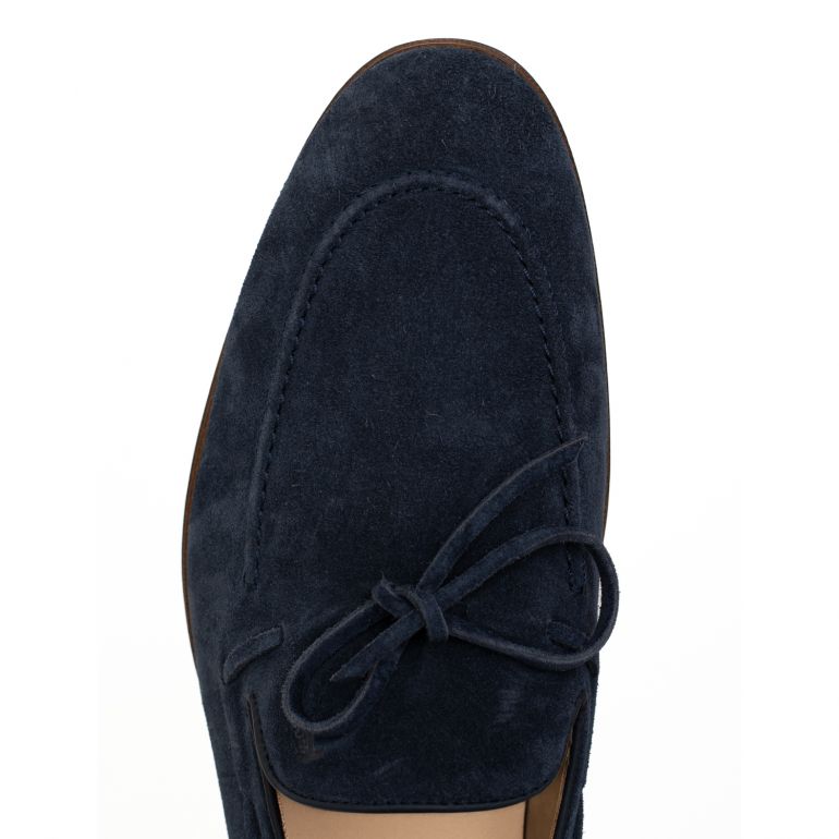 Лоферы Tod's Mocassino Laccetto Cuoio 86A BYE Blu Navy.