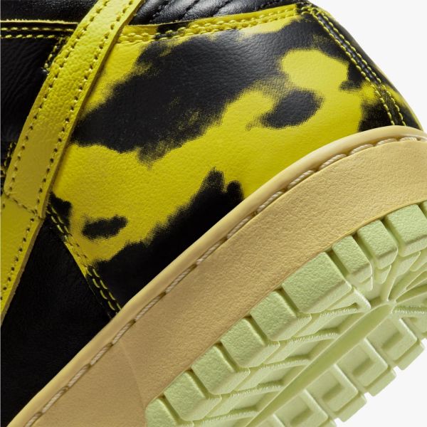 Кроссовки Nike Dunk HI 1985 SP Black/Yellow Stripe.