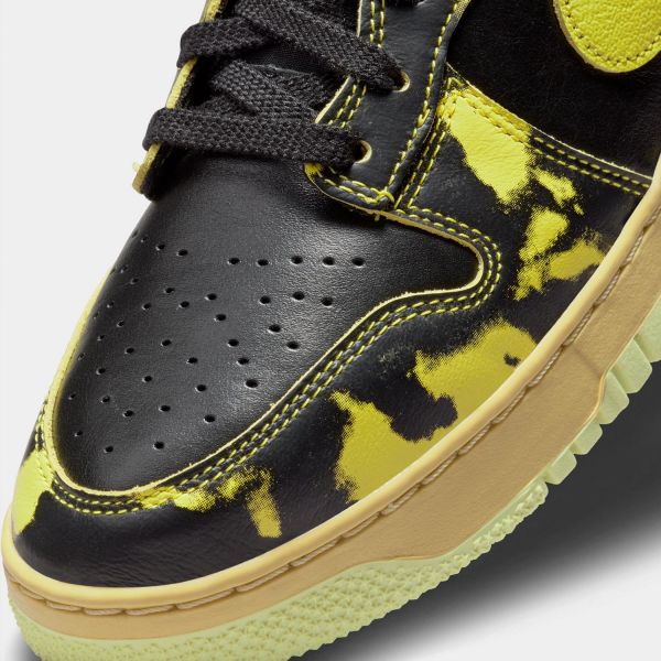 Кроссовки Nike Dunk HI 1985 SP Black/Yellow Stripe.