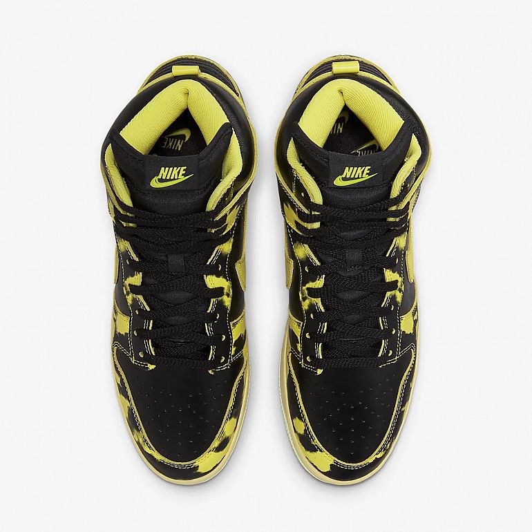Кросівки Nike Dunk HI 1985 SP Black/Yellow Stripe.