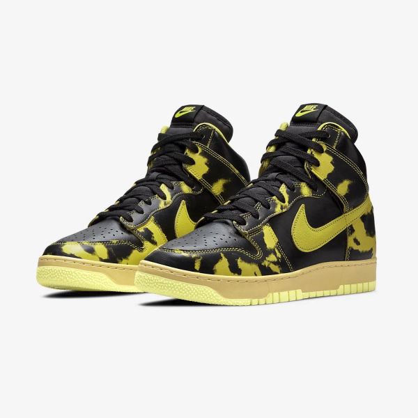 Кроссовки Nike Dunk HI 1985 SP Black/Yellow Stripe.