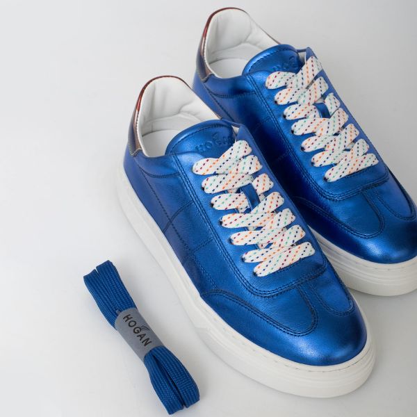 Кеды Hogan H365 All.Bas H CUC. TOPP. Multicolor DW7 Argento Bluette.