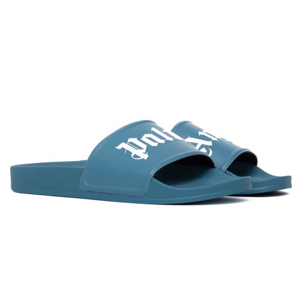 Шлепанцы Palm Angels Pool Slider Blue White.