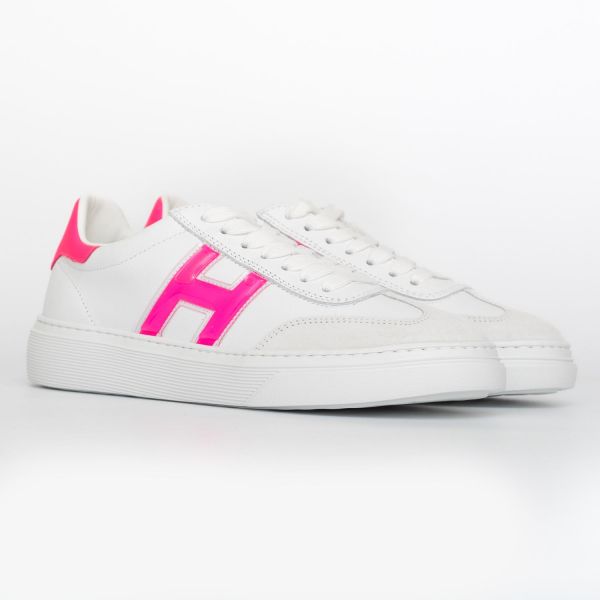 Кеди Hogan H365 Allac.H GEL+STAMPA Palme KX9 Bianco Fuxia FLU.