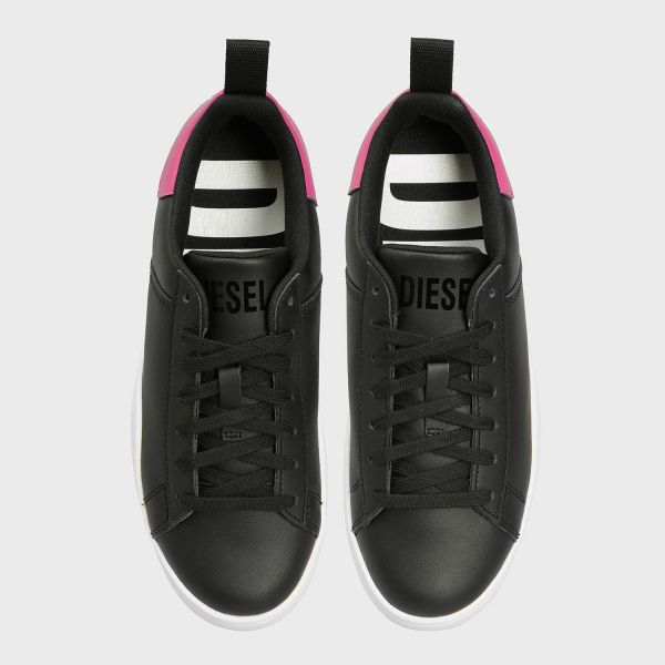 Кеды Diesel S-Clever Low Lace W Black/Fuchsia Rose/Golden Rod.