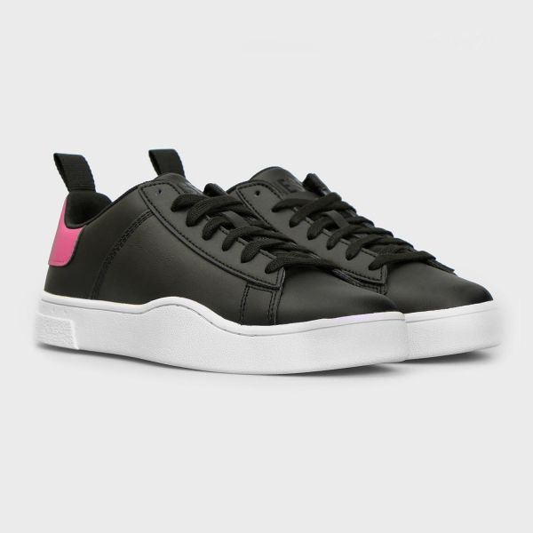 Кеды Diesel S-Clever Low Lace W Black/Fuchsia Rose/Golden Rod.