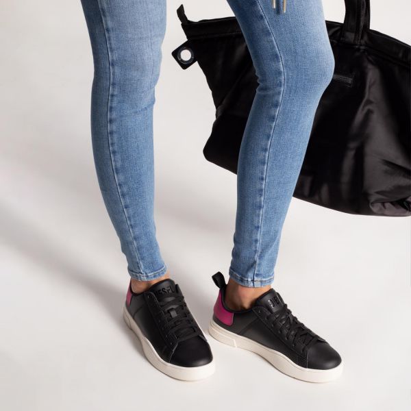 Кеды Diesel S-Clever Low Lace W Black/Fuchsia Rose/Golden Rod.