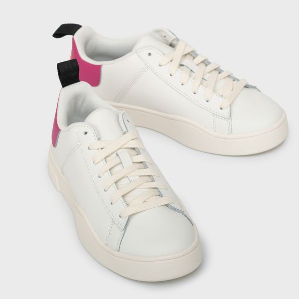 Кеды Diesel S-Clever Low Lace W Star White/Fuchsia Rose/Golden Rod.