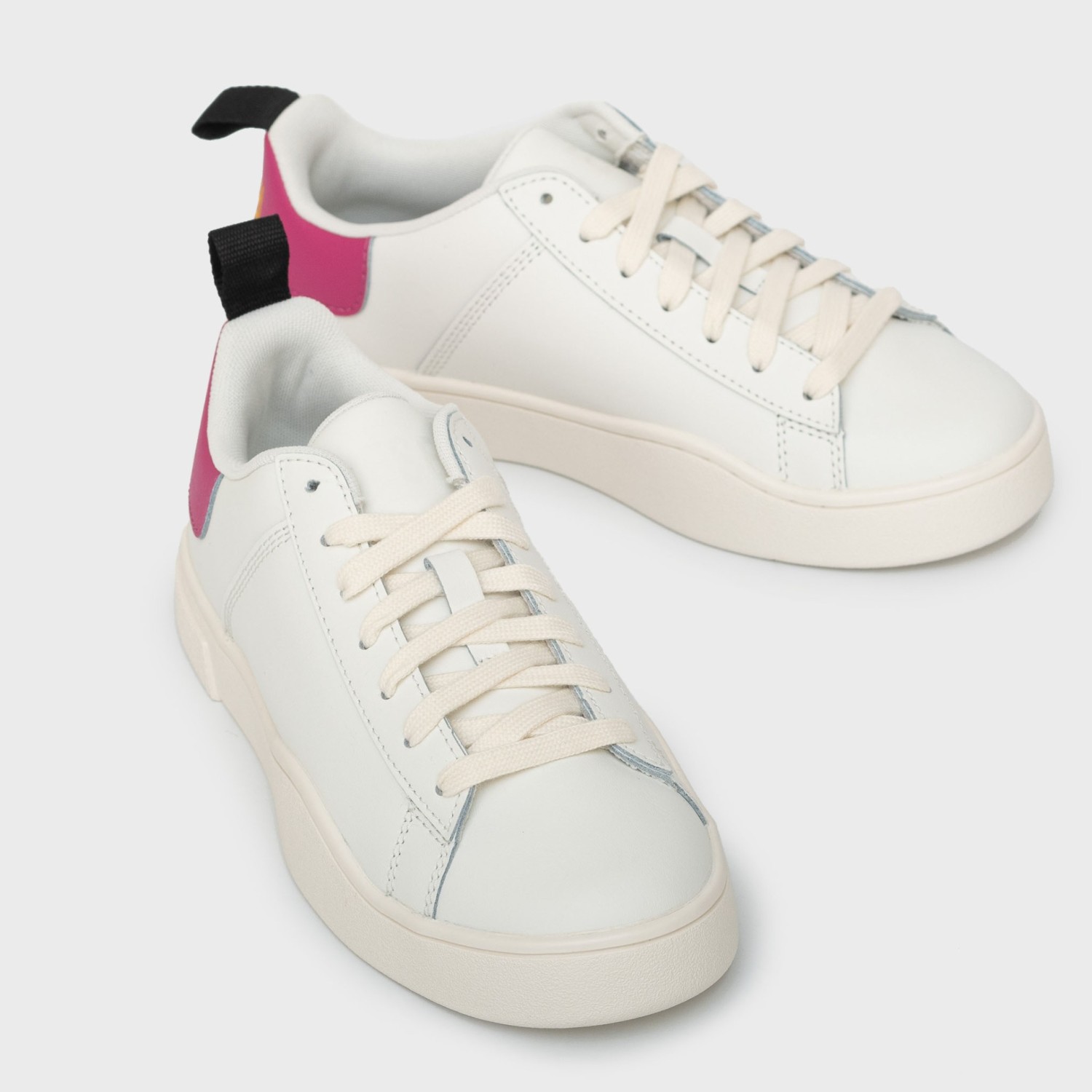 Кеди Diesel S-Clever Low Lace W Star White/Fuchsia Rose/Golden Rod