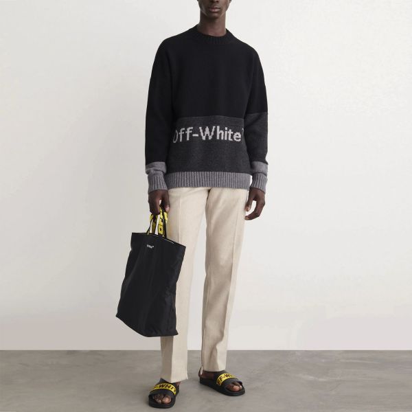 Свитер Off White Blocked Knit Crewneck.
