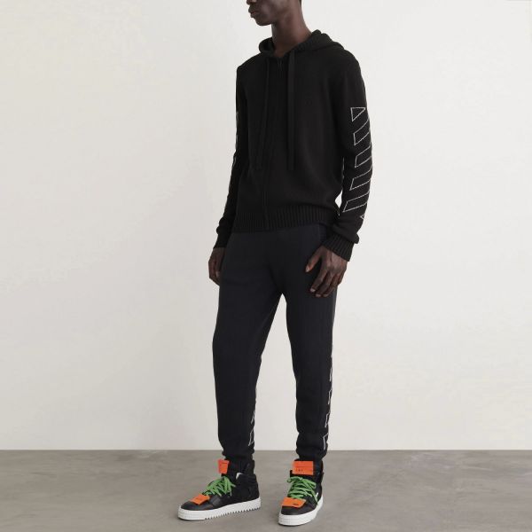 Худи Off White Diag Outlinee Knit Zip Hood.