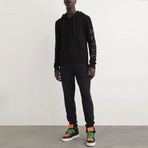 Худи Off White Diag Outlinee Knit Zip Hood.