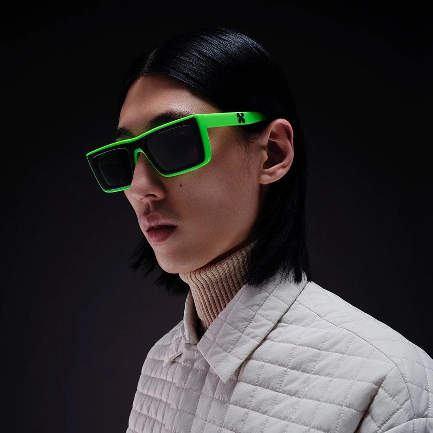 White and green sunglasses on sale