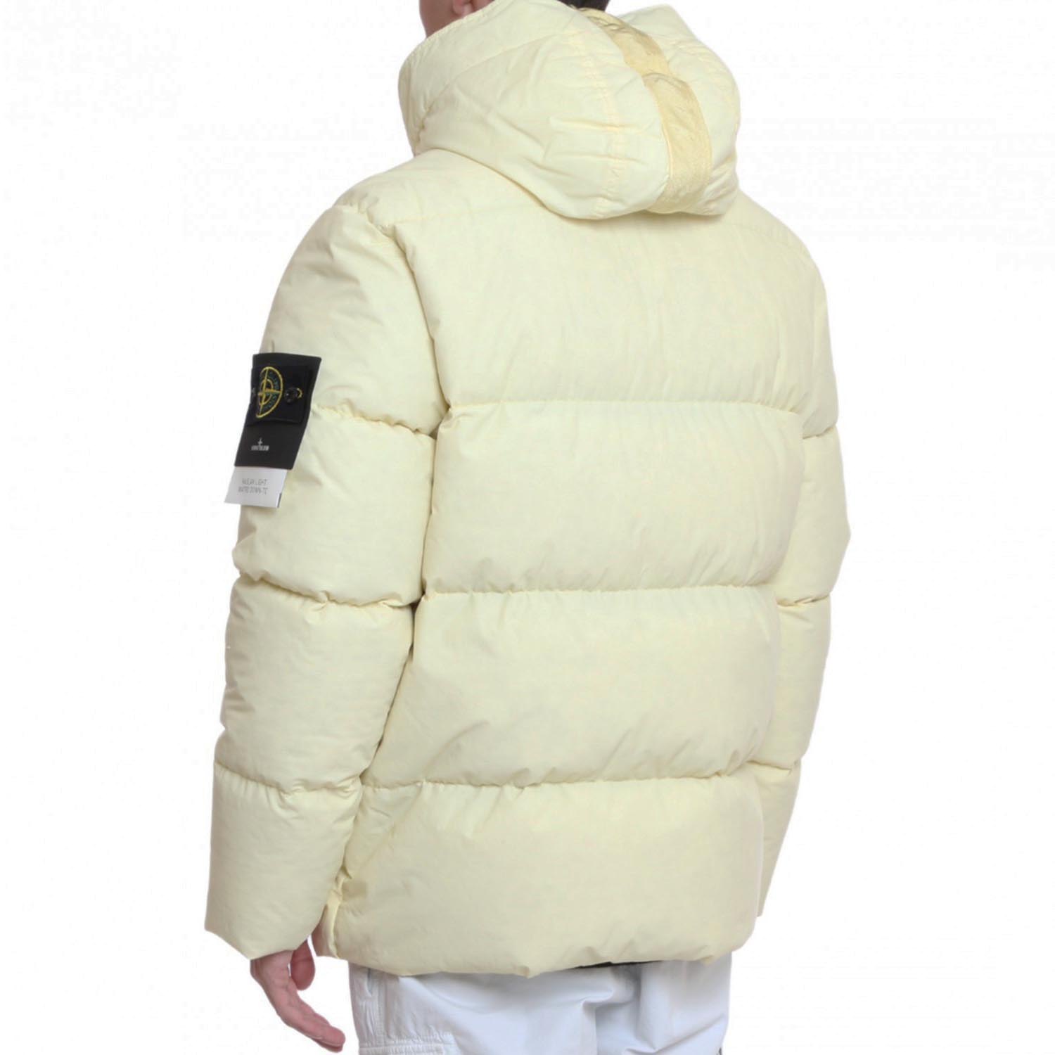 White stone island puffer deals