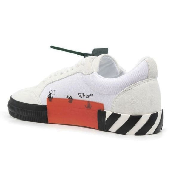 Кеды Off White Low Vulcanized Canvas/Sued White Navy Blue.