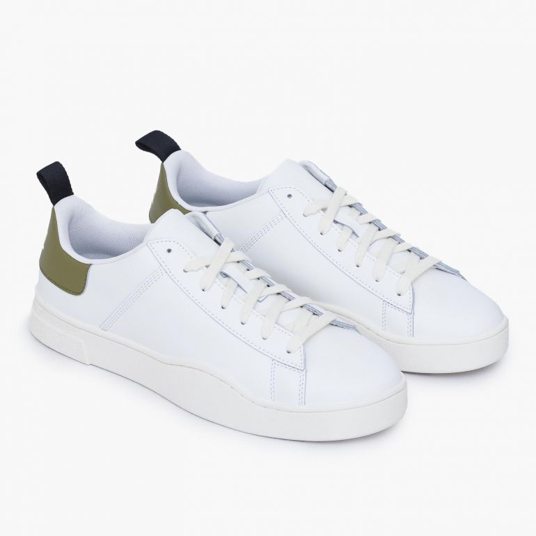 Кеды Diesel S-Clever Low Lace Star White/Lizard/Mineral Yellow.