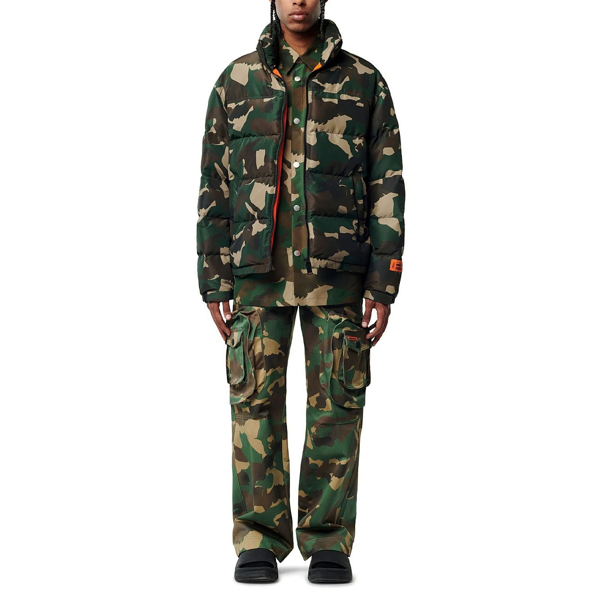 Куртка Heron Preston Nylon Camo Puffer Camo Green