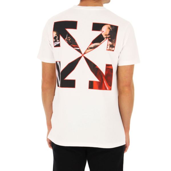 Футболка Off White Caravaggio S/S Slim Tee White Red.