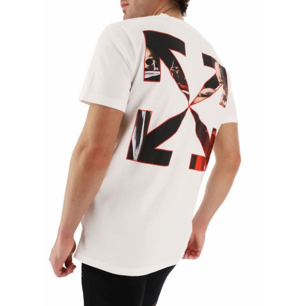 Футболка Off White Caravaggio S/S Slim Tee White Red.