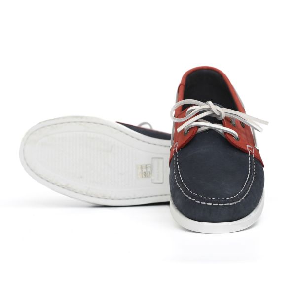 Мокасины Pollini Scarpau.Barca20 Nabuk Oceano+Rosso 1.