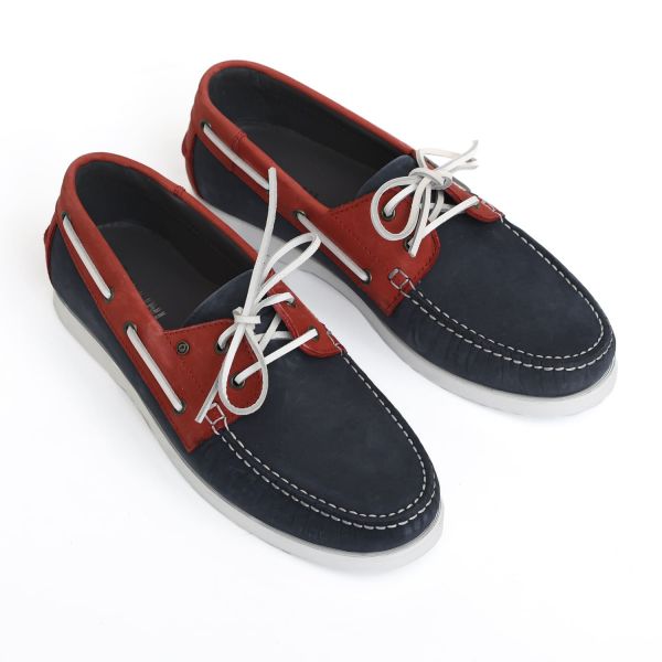 Мокасины Pollini Scarpau.Barca20 Nabuk Oceano+Rosso 1.
