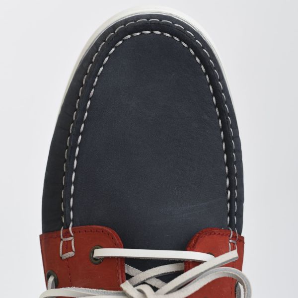 Мокасины Pollini Scarpau.Barca20 Nabuk Oceano+Rosso 1.