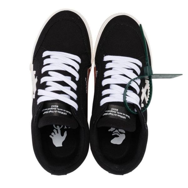 Кеды Off White Low Vulcanized Canvas Black White.