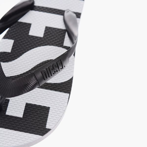 Шлепанцы Diesel SA-Briian W R Black/White.