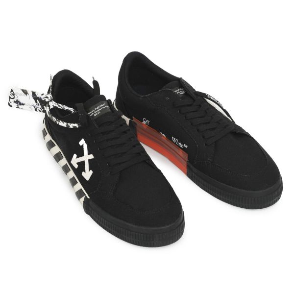 Кеды Off White Low Vulcanized Canvas Black White OMIA085F21FAB0021001.