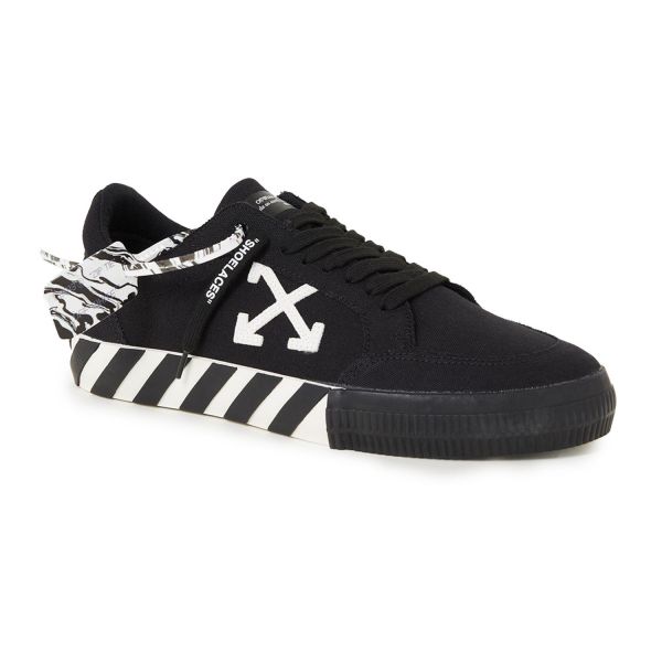 Кеды Off White Low Vulcanized Canvas Black White OMIA085F21FAB0021001.