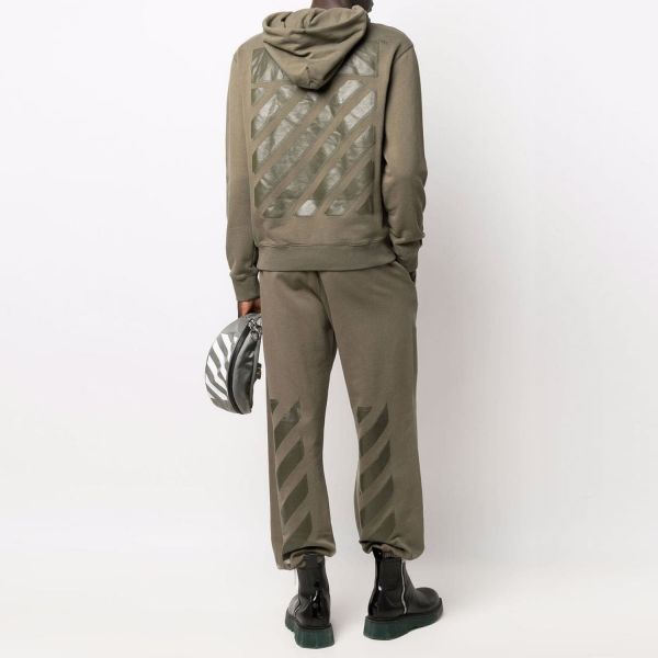 Спортивные штаны Off White Diag Tab Slim Sweatpan Army Green Army