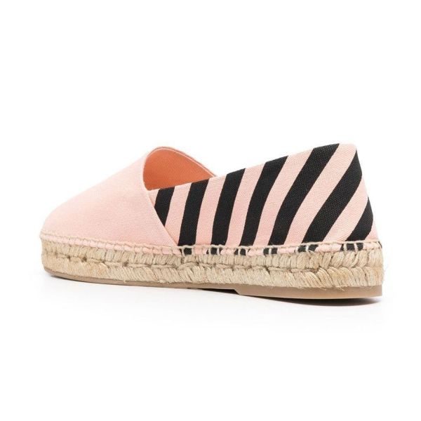 Еспадрильї Off White Stripes Flat Espadrillas Pink Black