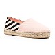 Еспадрильї Off White Stripes Flat Espadrillas Pink Black