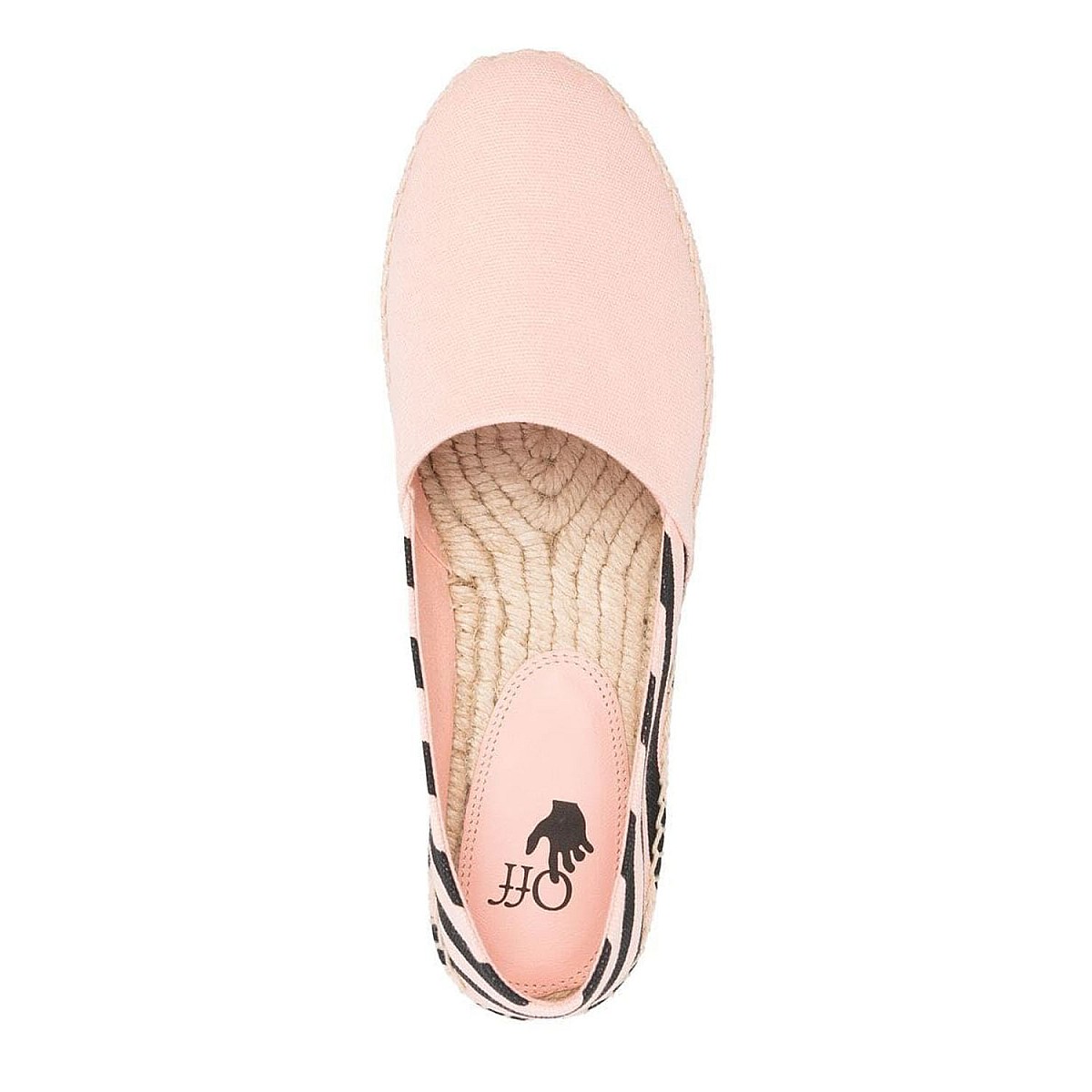 Еспадрильї Off White Stripes Flat Espadrillas Pink Black