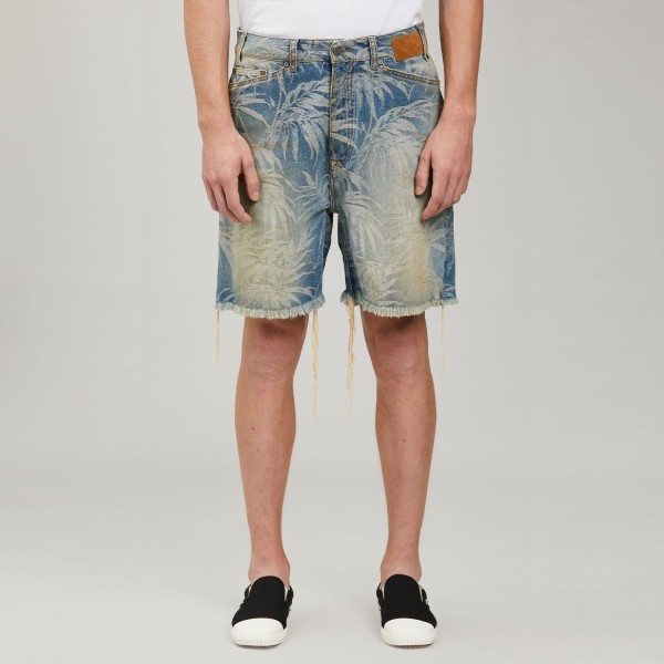 Шорти Palm Angels Jungle Denim Shorts Light Blue Off