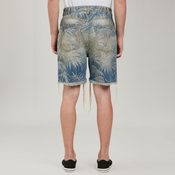 Шорти Palm Angels Jungle Denim Shorts Light Blue Off