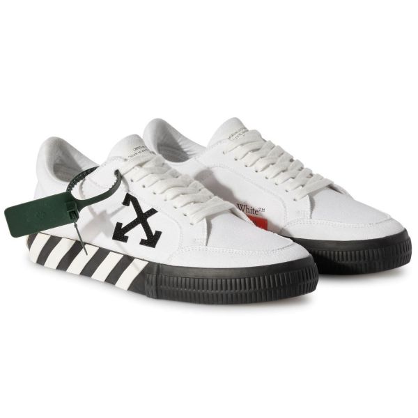 Кеди Off White Low Vulcanized Canvas White Black OMIA085C99FAB0010110.