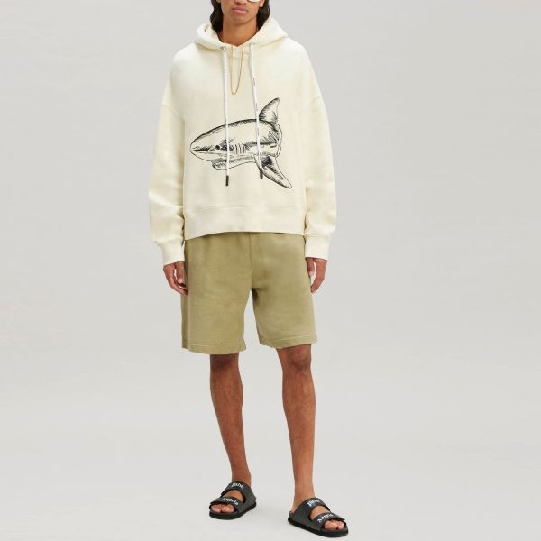 Худи Palm Angels Split Shark Hoody Butter Black.