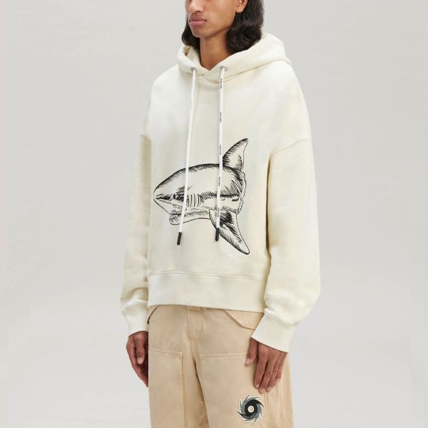 Худи Palm Angels Split Shark Hoody Butter Black.