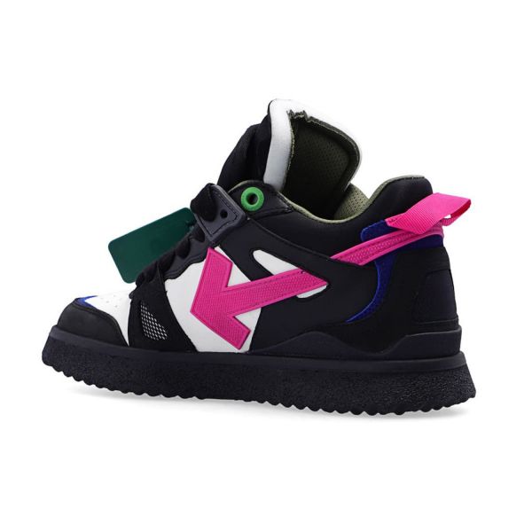 Кеды Off White New Mid Top Sponge Sneaker Black Fuchia.