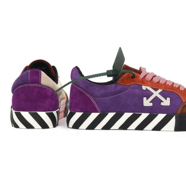 Кеды Off White Low Vulcanized Full Leathe Multicilir Beig.