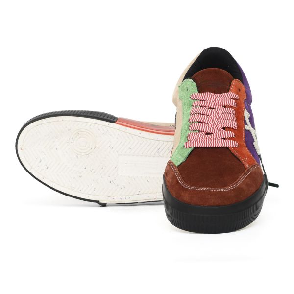 Кеды Off White Low Vulcanized Full Leathe Multicilir Beig.