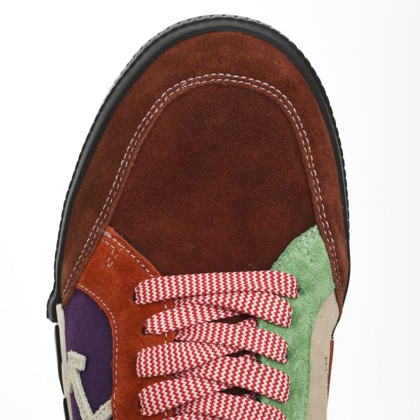 Кеды Off White Low Vulcanized Full Leathe Multicilir Beig.