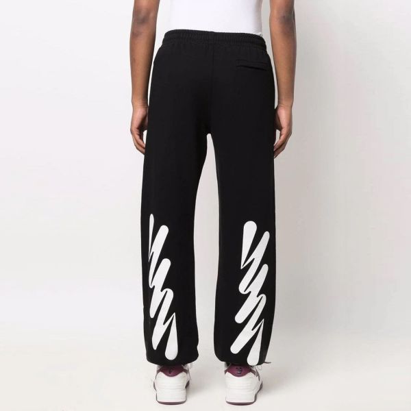 Спортивні штани Off White Wave Diag Slim Sweatpant Black White.