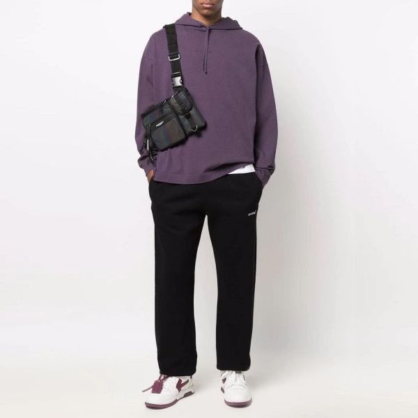 Спортивные штаны Off White Wave Diag Slim Sweatpant Black White.