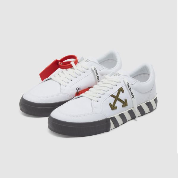 Кеды Off White Low Vulcanized Canvas White Dark Grey.
