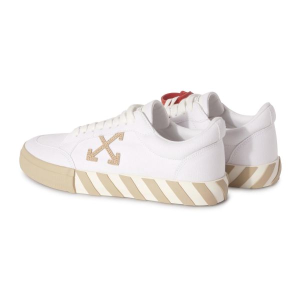 Кеды Off White Low Vulcanized Canvas White Sand.
