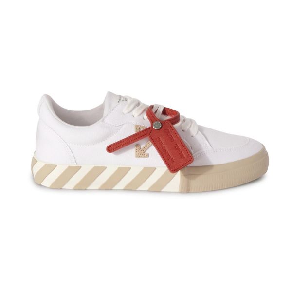 Кеды Off White Low Vulcanized Canvas White Sand.