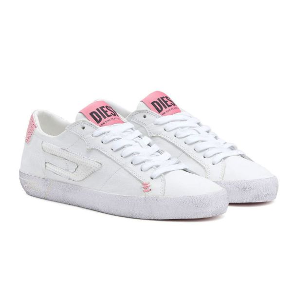 Кеди Diesel S-Leroji Low X White/Geranium Pink.