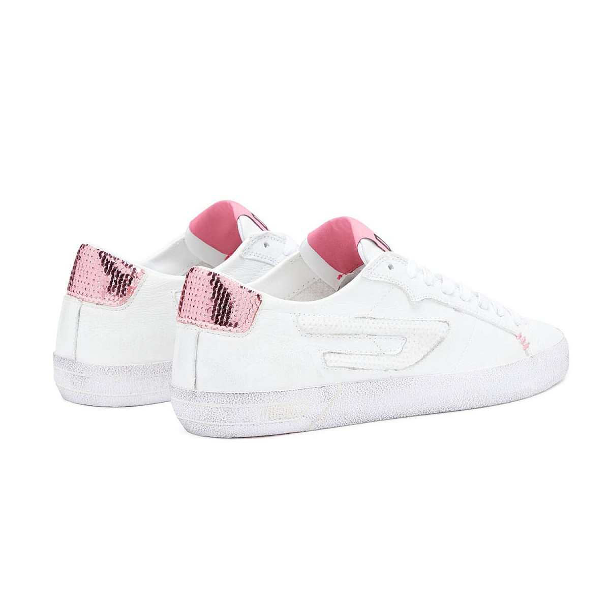 Кеди Diesel S-Leroji Low X White/Geranium Pink